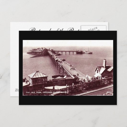 Ancienne carte postale, Weston-super-Mare, Vieux q (Devant / Derrière)