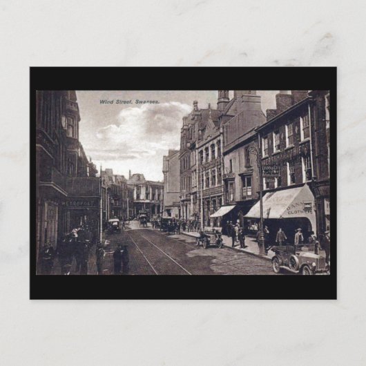 Ancienne carte postale - Wind Street, Swansea (Devant)