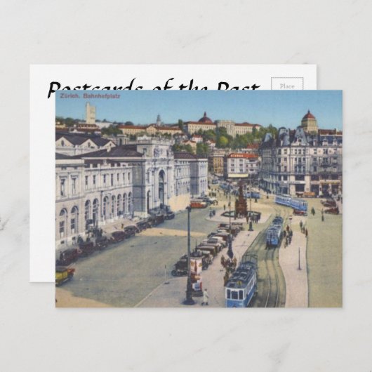 Ancienne carte postale - Zurich, Suisse (Devant / Derrière)