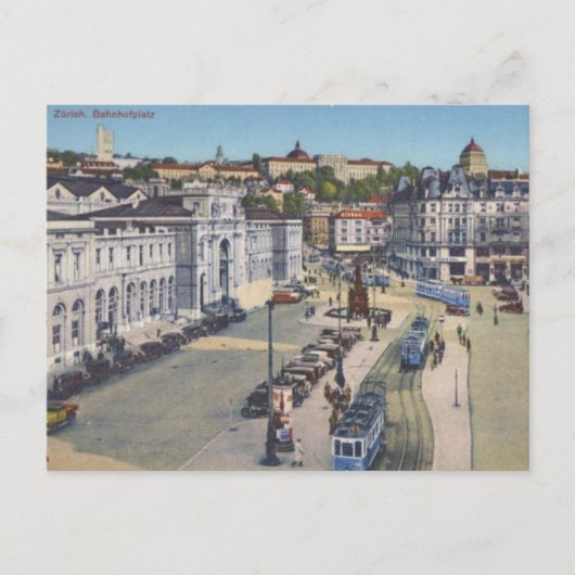 Ancienne carte postale - Zurich, Suisse (Devant)