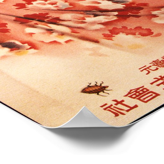 Ancienne Chinoise Shanghai Femme Poster Ad Insect  (Coin)