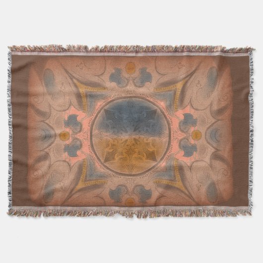 Ancienne couverture de jet de tapis (Devant)