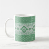 Ancienne dentelle sur Arsenic (Vert) Café Mug (Gauche)