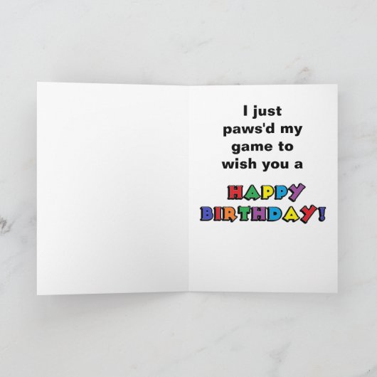 ANCIENNE ÉCOLE Rétro Vidéo Chats Gamer Carte d'ann (Intérieur)