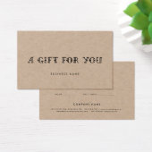 Ancienne école Tattoo salon kraft certificat cadea (Bureau)