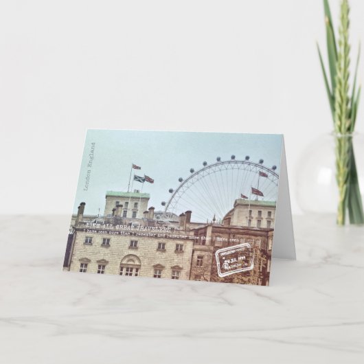 ANCIENNE ET NOUVELLE Carte de voeux LONDRES (Devant)