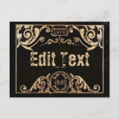 Ancienne Étiquette Vintage Modifier Texte Carte (Devant)