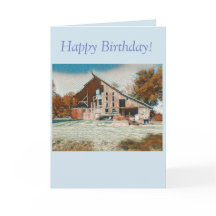 ANCIENNE GAILLE RUSTIQUE - CARTE D'ANNIVERSAIRE