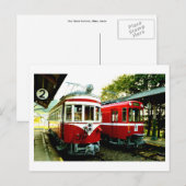 Ancienne gare de Mino, carte postale du Japon (Devant / Derrière)