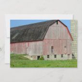 Ancienne grange rouge et carte plat Silo (Devant)