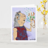 ANCIENNE HIPPIE DUD carte d'anniversaire (Fleur jaune)