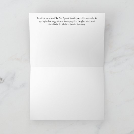 Ancienne image de Piper Pied, carte de voeux (Intérieur)