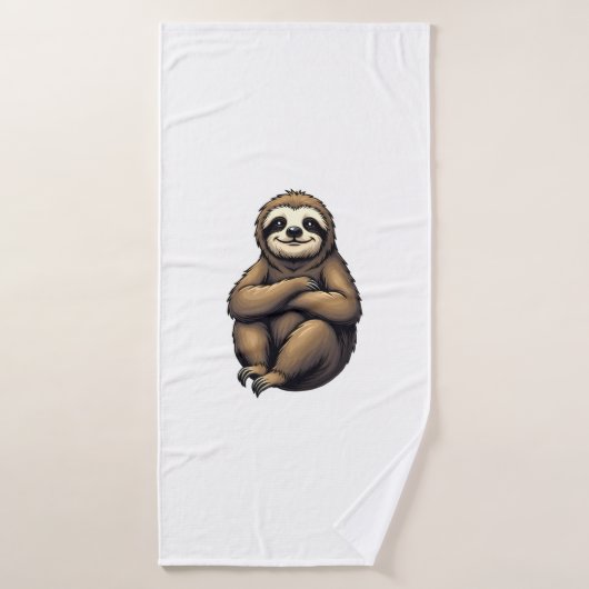 Ancienne Impression Art Sloth Graphique Vintage 2 (Serviette de bain)