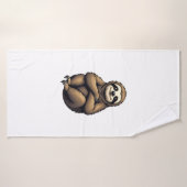 Ancienne Impression Art Sloth Graphique Vintage 2 (Serviette de bain)
