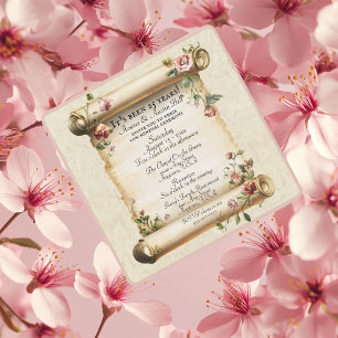 Ancienne Invitation de Renouvellement de Voeux de 