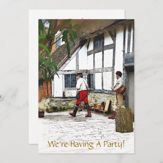 ANCIENNE INVITATION EN ANGLETERRE (Devant / Derrière)