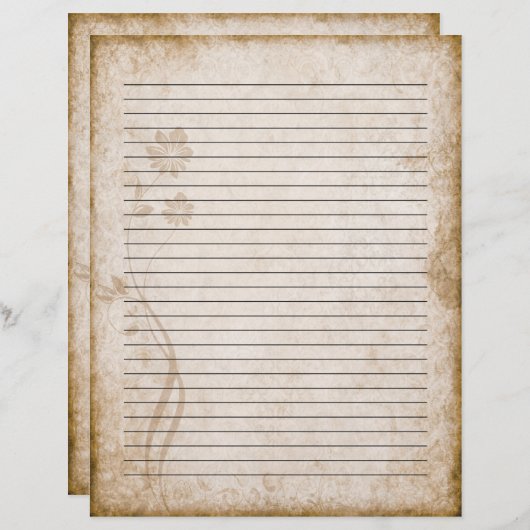 Ancienne lettre papier (Devant / Derrière)