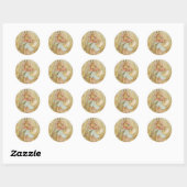 Ancienne Mme Rabbit Beatrix Potter autocollant ron (Feuille)