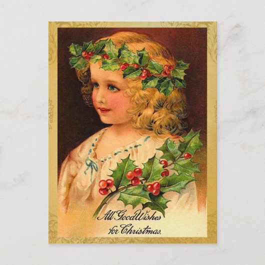 Ancienne mode Cartes postales de Noël (Devant)