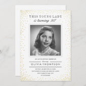 Ancienne photo Sparkle Invitations fête d'annivers (Devant / Derrière)