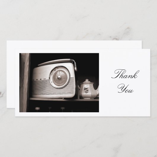 Ancienne radio - Merci (Devant / Derrière)