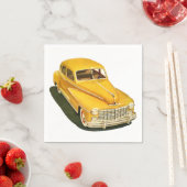 Ancienne serviettes en papier de voiture (En situation)