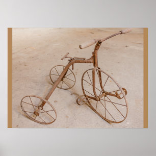 ANCIENNE TRICYCLE 1928 VALEUR AFFICHE PAPIER