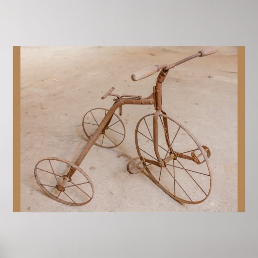 ANCIENNE TRICYCLE 1928 VALEUR AFFICHE PAPIER (Devant)