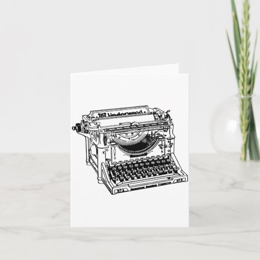 Anciennes cartes de notes de machine à écrire (Devant)