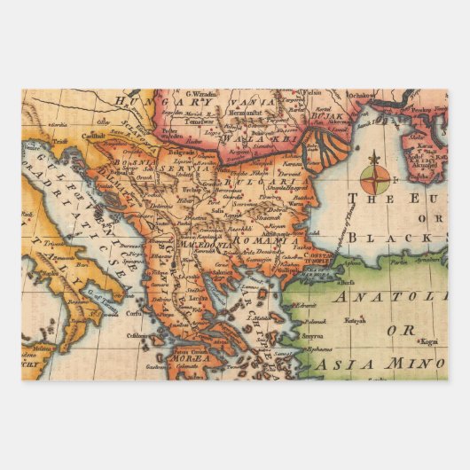 Anciennes cartes papier à envelopper à papier à pa (Devant 2)