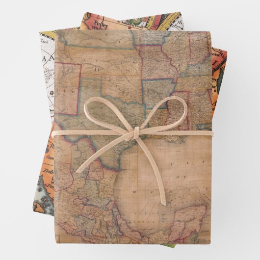 Anciennes cartes papier à envelopper à papier à pa (En situation)