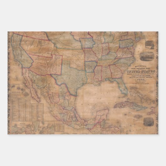 Anciennes cartes papier à envelopper à papier à pa (Devant)