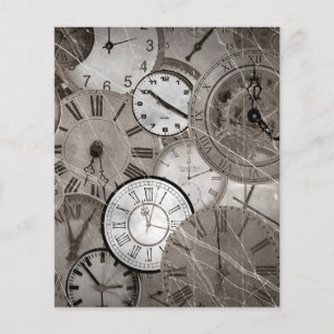 Anciennes horloges steampunk scrapbook papier