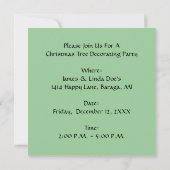 ANCIENNES INVITATIONS DE VACANCES D'ÉCLAIRAGE D'AR (Dos)