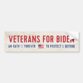 Anciens combattants pour Biden bumper sticker (Devant)