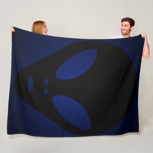 Ancient Alien Face - De Grays Fleece Deken (In situ)