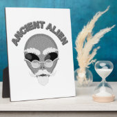 Ancient Alien Head Newsprint Fotoplaat (Zijkant)