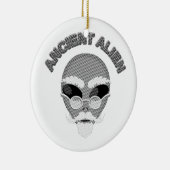 Ancient Alien Head Newsprint Keramisch Ornament (Rechts)