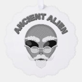 Ancient Alien Head Newsprint Ornament Kaart (Voorkant)