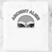 Ancient Alien Head Newsprint Rechthoekige Sticker (Tas)