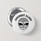 Ancient Alien Head Newsprint Ronde Button 5,7 Cm (Voorkant /achterkant)