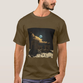 Ancient Alien Moon Ruins T-shirt | Sci-Fi Lunar Te