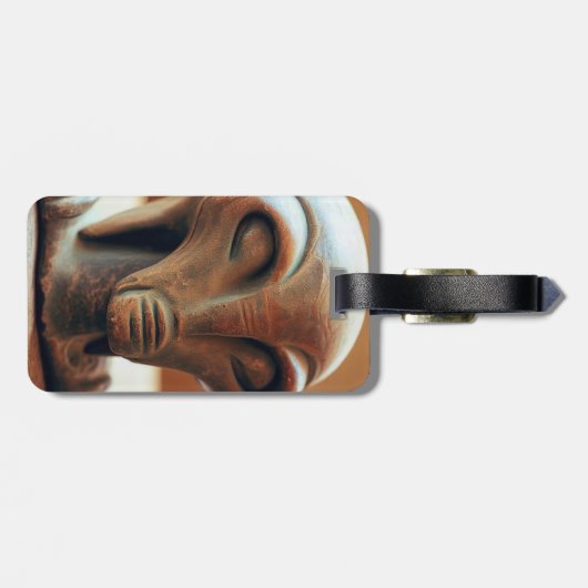 Ancient Alien Statue Bagagelabel (Achterkant horizontaal)