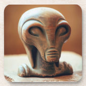 Ancient Alien Statue Bier Onderzetter (Voorkant)