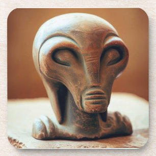 Ancient Alien Statue Bier Onderzetter