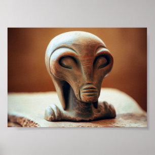 Ancient Alien Statue Poster