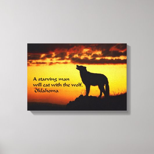 Ancient-Amerikaans Indiaans spreekwoord Canvas Afdruk (Voorkant)