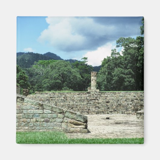 Ancient Archeological Site Copan Honduras Foto Magneet (Voorkant)