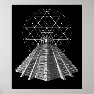 Ancient Aztec Pyramide Poster