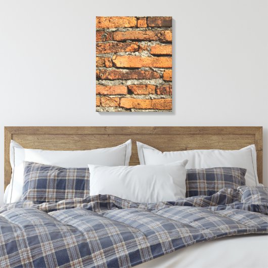 Ancient Brick Wall Canvas Afdruk (Insitu (Slaapkamer))